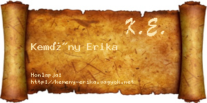 Kemény Erika névjegykártya