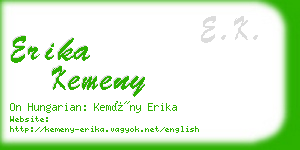 erika kemeny business card